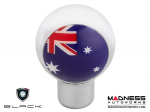 MINI Cooper Gear Shift Knob - Chrome w/ Australian Flag Design